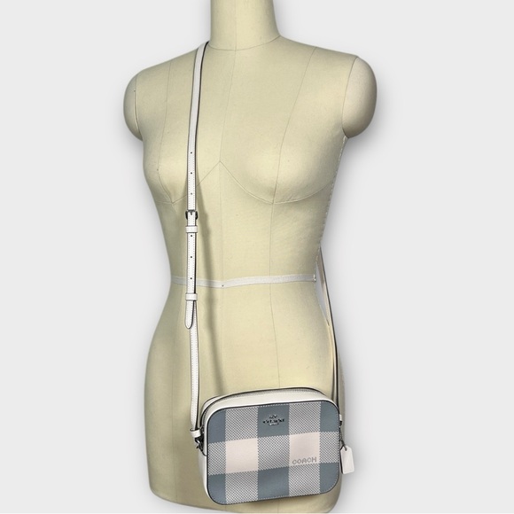 Coach Mini Camera Bag AND matching Wallet in Grey Buffalo Print, Like New - Picture 2 of 11